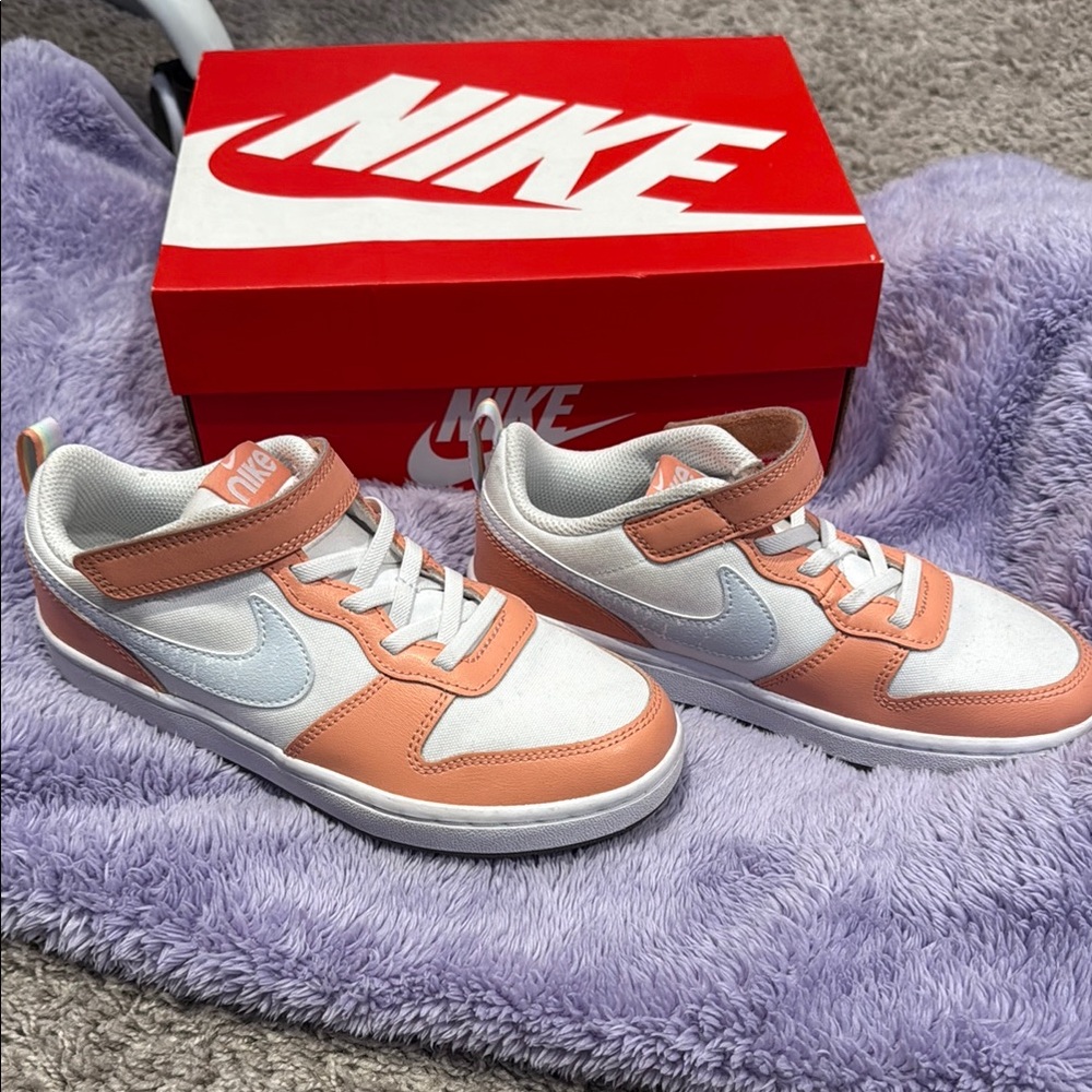 Nike Kids' Peach and White Sneakers